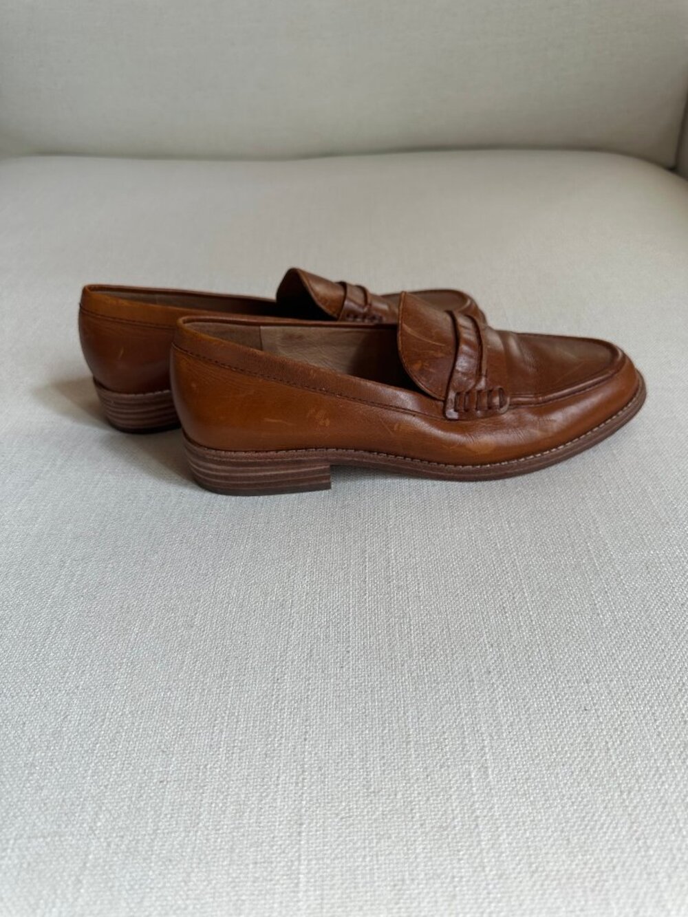 Madewell The Elinor Loafer Cognac Leather Size 8.5